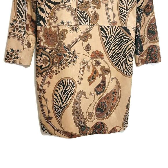 Venti6 Made in Italy Floral Paisley Faux Suede Open Front Duster Jacket Size L - Picture 10 of 13